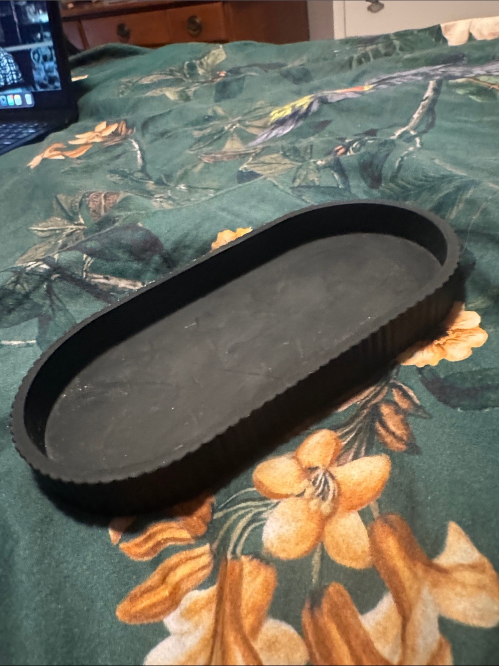 Minimalist Black Silicone Valet Tray for Accessories
